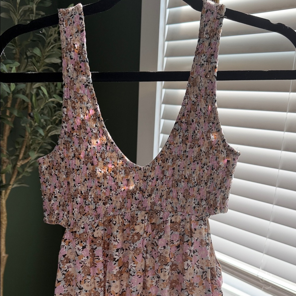 Saltwater LUXE Pink and Tan Patterned Dress